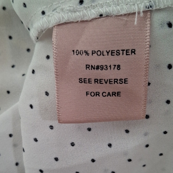 Philosophy Wome's  White Dotted Blouse Size L - Picture 8 of 8